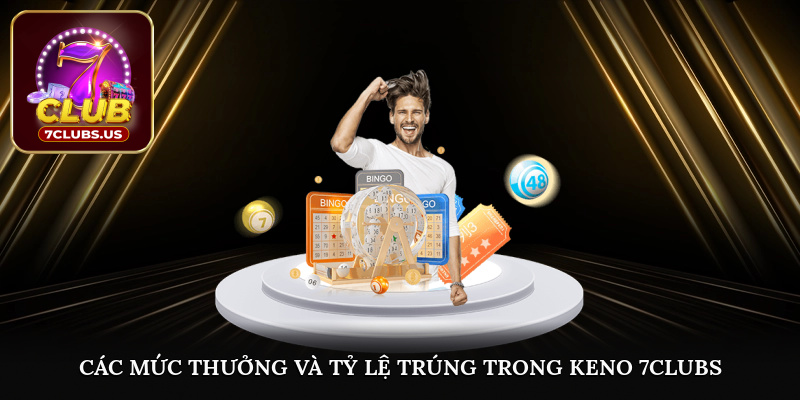 Các mức thưởng và tỷ lệ trúng trong keno 7CLUBS